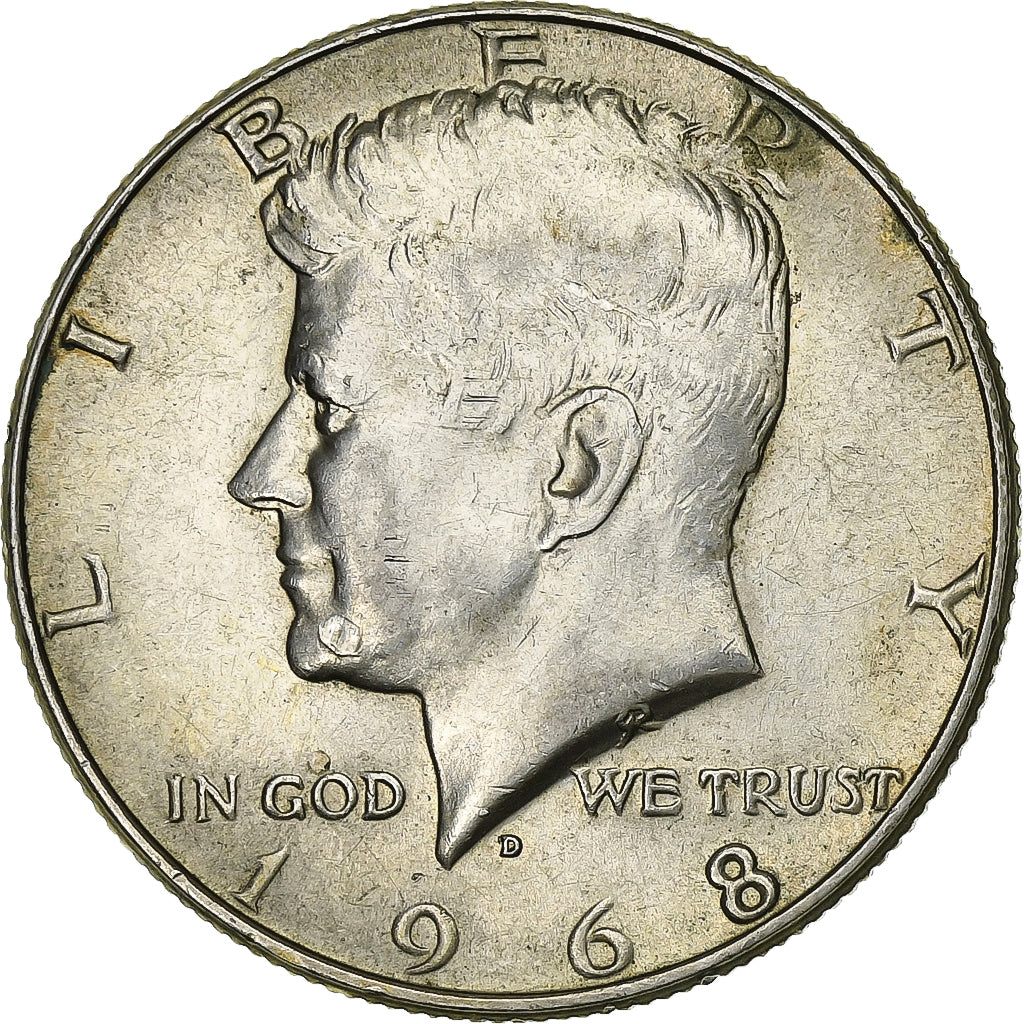 Vereinigte Staaten, Half Dollar, Kennedy, 1968, U.S. Mint, Silber, VZ, KM:199