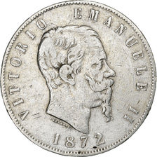 Italy, Vittorio Emanuele II, 5 Lire, 1872, Milan, Silver, VF(30-35), KM:8.3