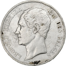 Belgium, Leopold I, 5 Francs, 5 Frank, 1851, Silver, VF(30-35), KM:17