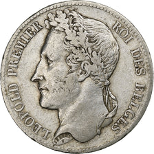 Belgique, Leopold I, 5 Francs, 5 Frank, 1833, Argent, TB+, KM:3.1