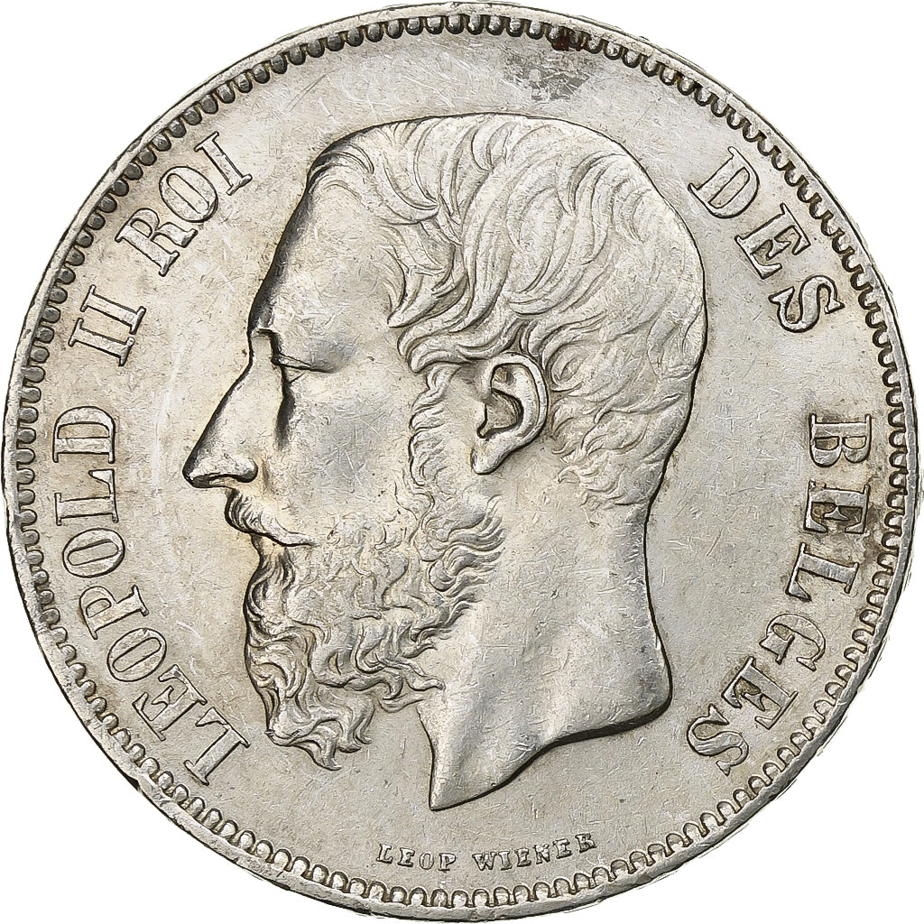 Belgium, Leopold II, 5 Francs, 5 Frank, 1870, Silver, EF(40-45), KM:24