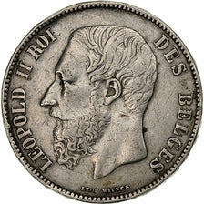 Belgium, Leopold II, 5 Francs, 5 Frank, 1867, Silver, VF(30-35), KM:24