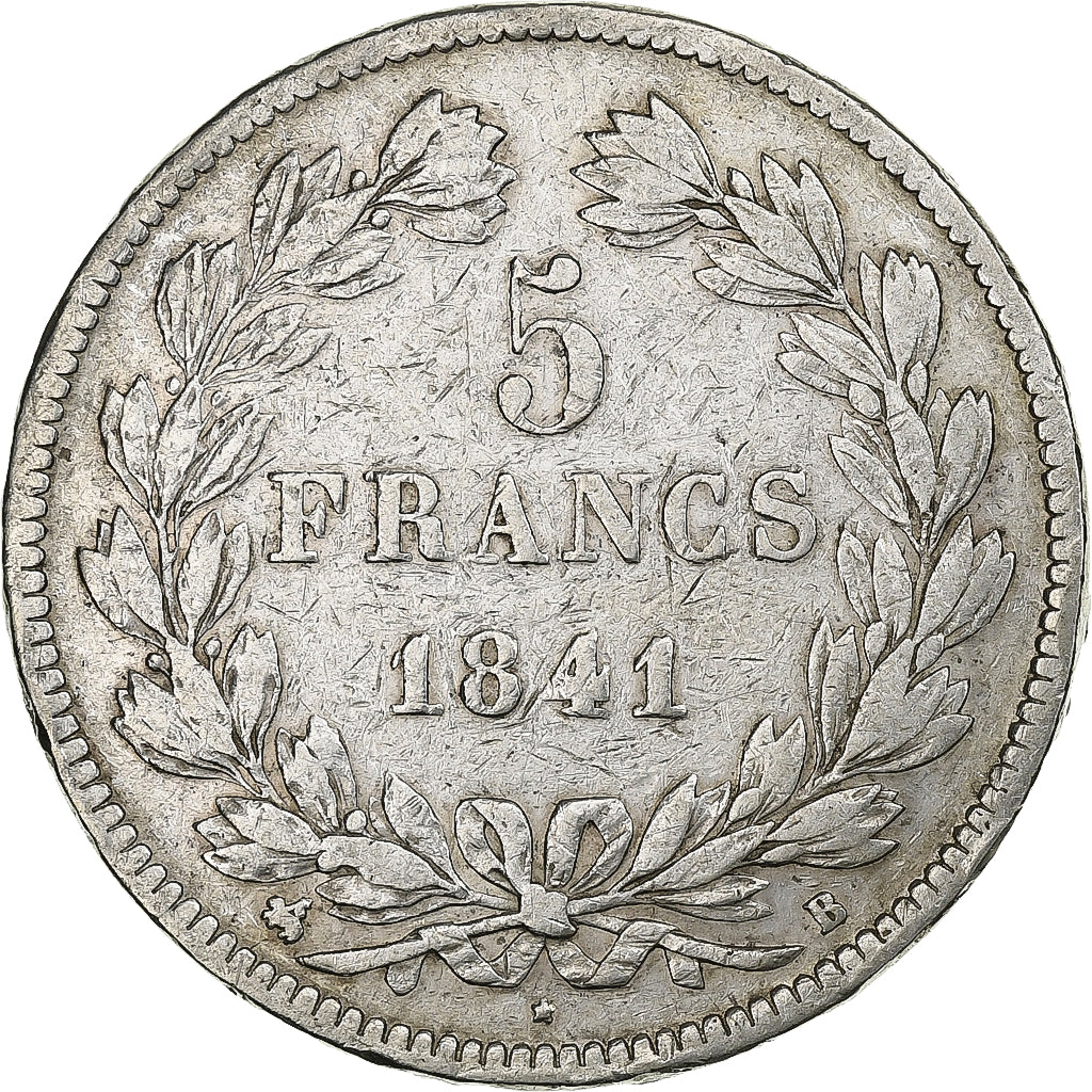 France, Louis-Philippe I, 5 Francs, 1841, Rouen, Argent, TB+, Gadoury:678