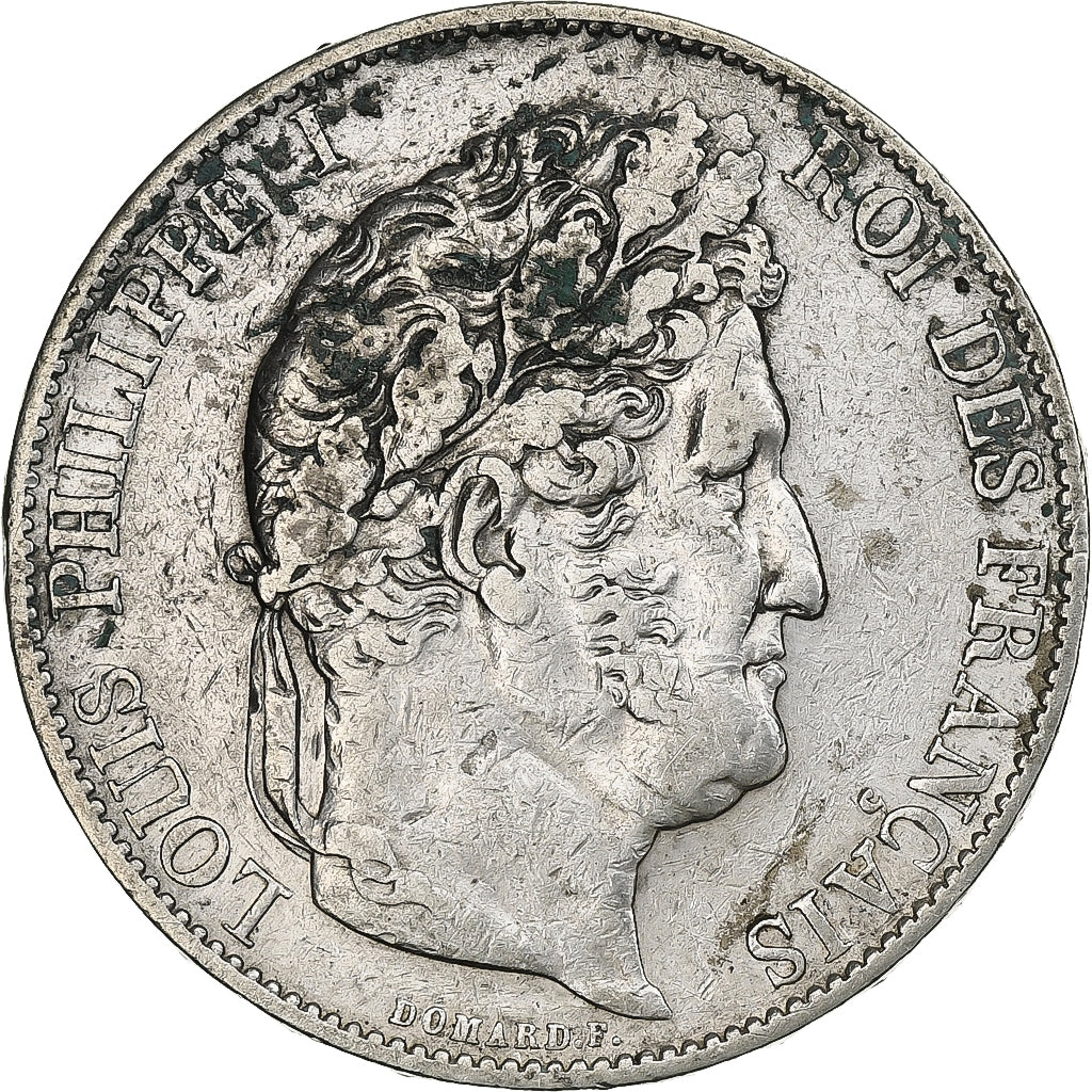 France, Louis-Philippe I, 5 Francs, 1845, Lille, Silver, VF(30-35)