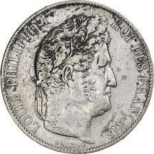 France, Louis-Philippe I, 5 Francs, 1845, Lille, Silver, VF(30-35)