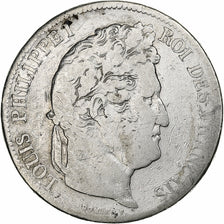 France, Louis-Philippe I, 5 Francs, 1838, Paris, Silver, VF(20-25), Gadoury:678