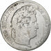 France, Louis-Philippe I, 5 Francs, 1838, Paris, Silver, VF(20-25), Gadoury:678