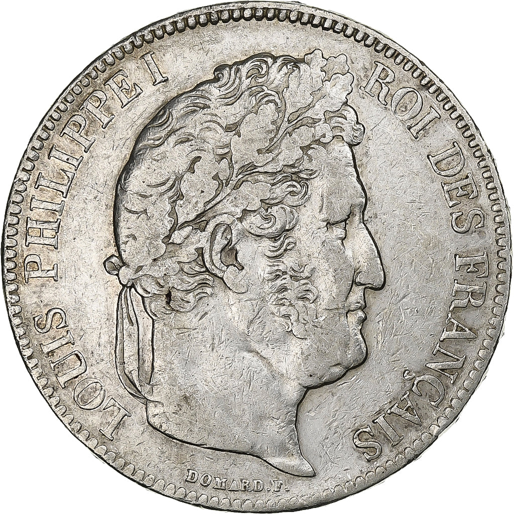 France, Louis-Philippe I, 5 Francs, 1837, Paris, Silver, VF(30-35), Gadoury:678