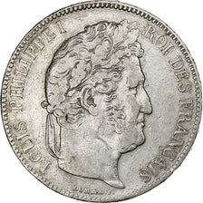 France, Louis-Philippe I, 5 Francs, 1837, Paris, Silver, VF(30-35), Gadoury:678