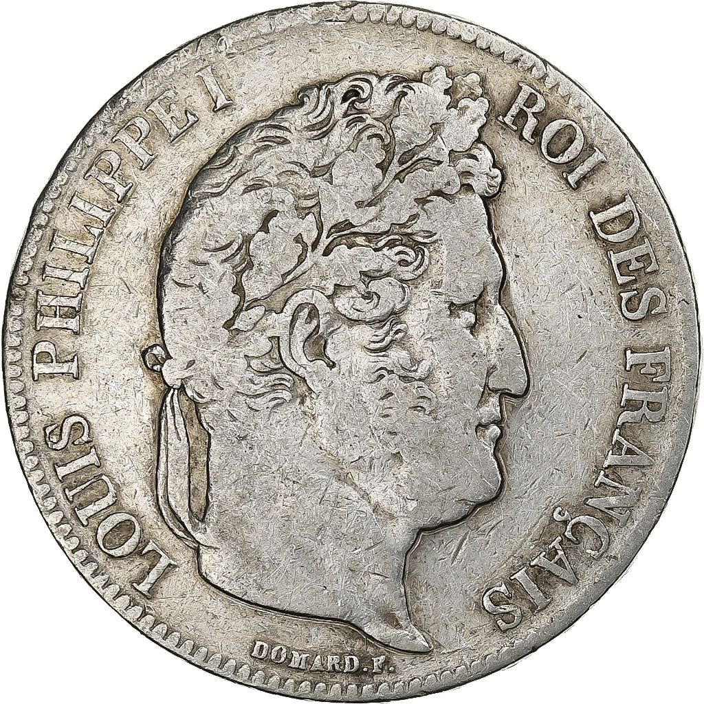 France, Louis-Philippe I, 5 Francs, 1839, Rouen, Silver, VF(20-25), Gadoury:678