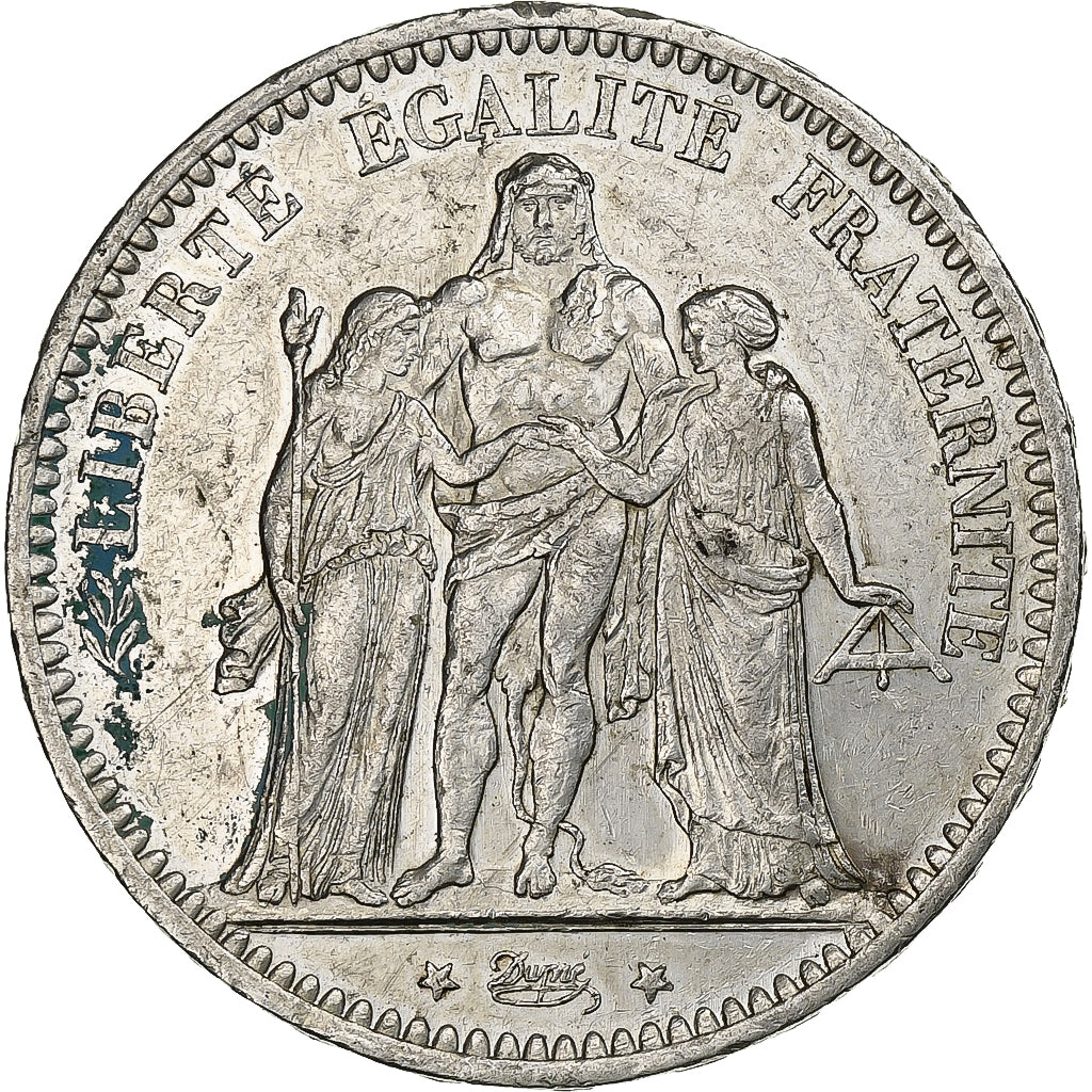 Frankreich, 5 Francs, Hercule, 1873, Paris, Silber, SS+, Gadoury:745a, KM:820.1