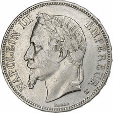 France, Napoleon III, 5 Francs, 1869, Strasbourg, Silver, EF(40-45)