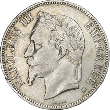 France, Napoleon III, 5 Francs, 1869, Strasbourg, Silver, EF(40-45)