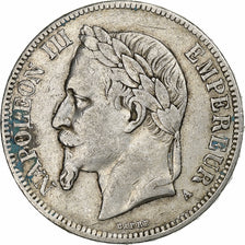 Francja, Napoleon III, 5 Francs, 1867, Paris, Srebro, EF(40-45), Gadoury:739