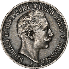 German States, PRUSSIA, Wilhelm II, 2 Mark, 1905, Berlin, Silver, AU(50-53)
