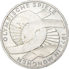 GERMANY - FEDERAL REPUBLIC, 10 Mark, 1972, Stuttgart, Silver, AU(50-53), KM:131