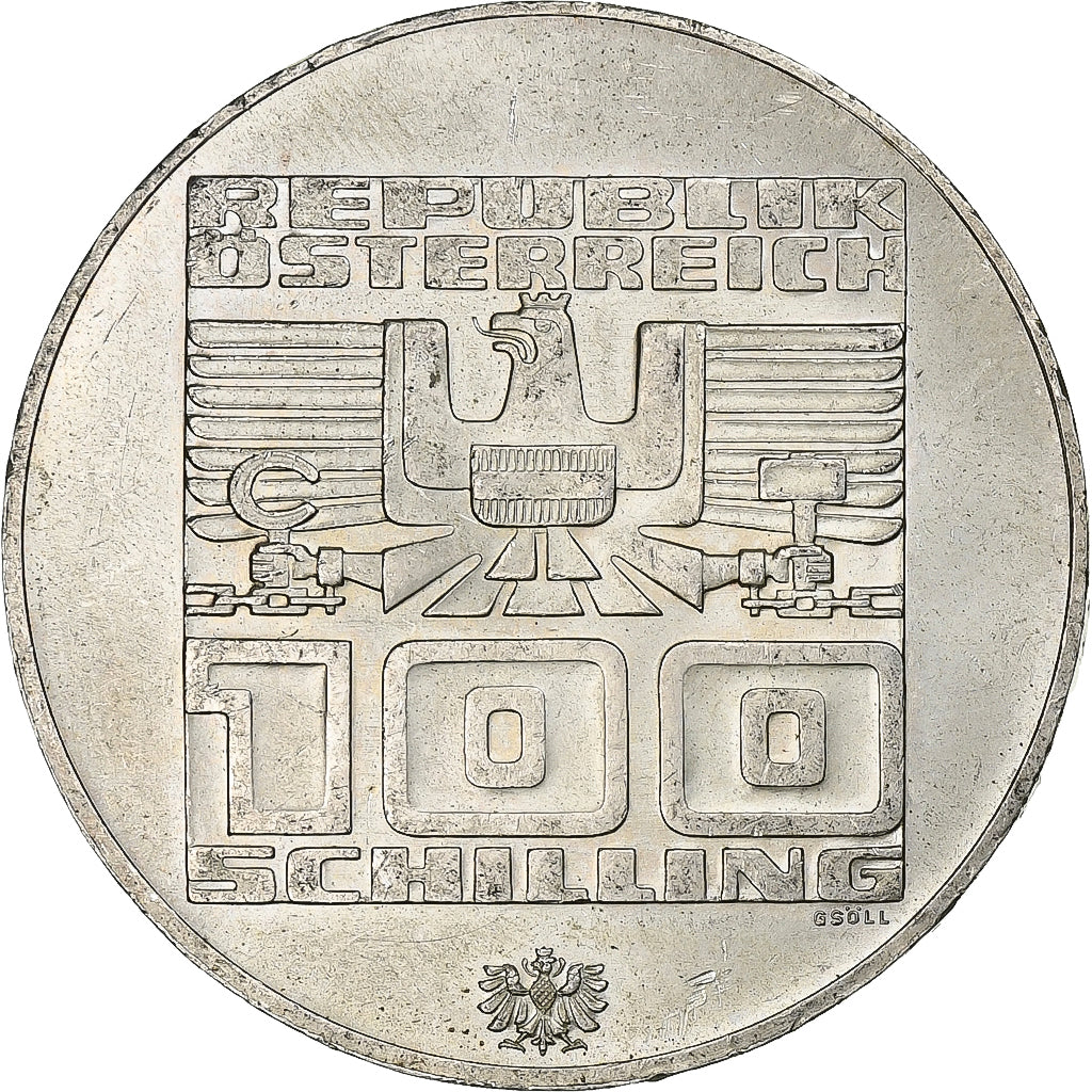 Austria, 100 Schilling, 1976, Silver, AU(55-58), KM:2928