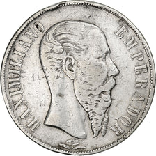 Messico, Maximilian, Peso, 1866, Mexico City, Argento, MB+, KM:388.1
