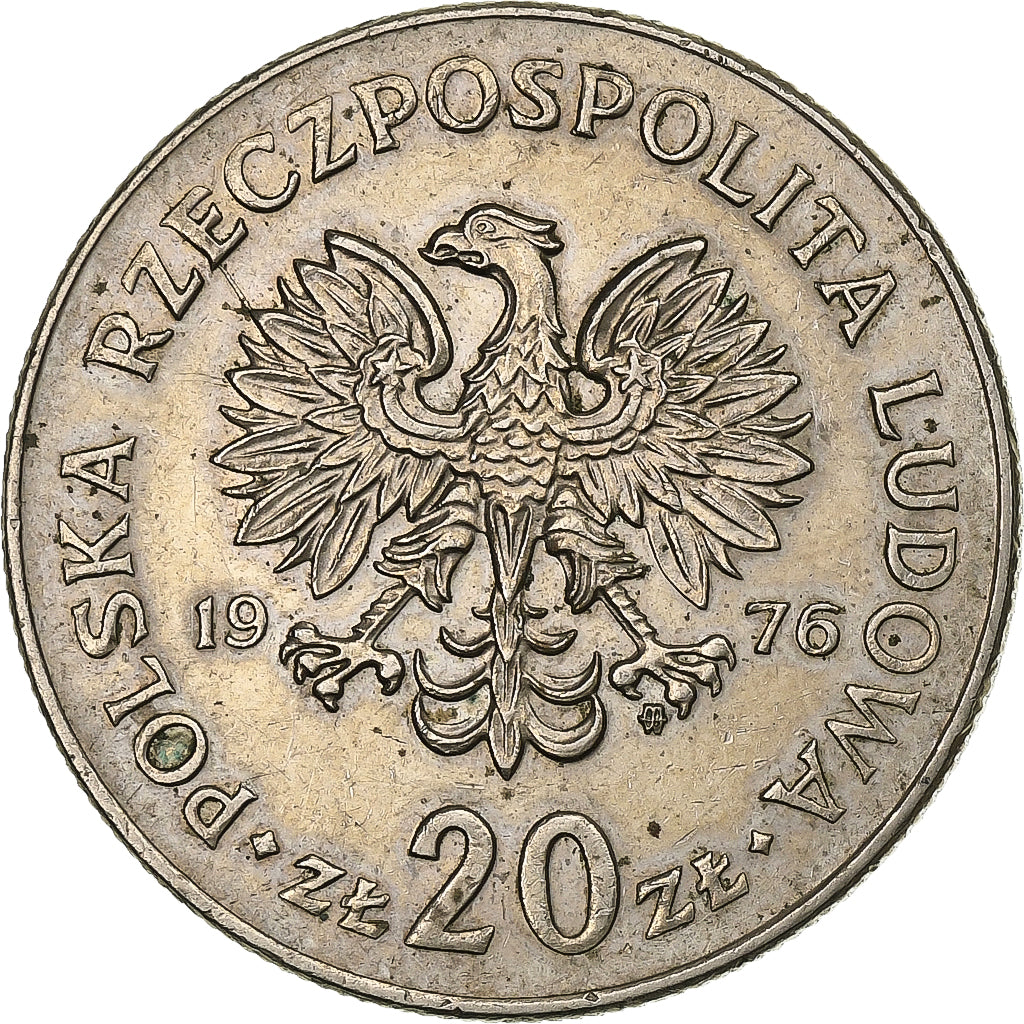 Polen, 20 Zlotych, 1976, Warsaw, Cupro-nikkel, ZF, KM:69