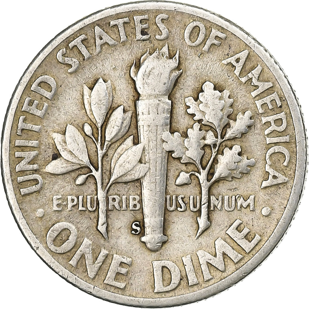 Estados Unidos, Dime, Roosevelt, 1946, U.S. Mint, Plata, MBC, KM:195