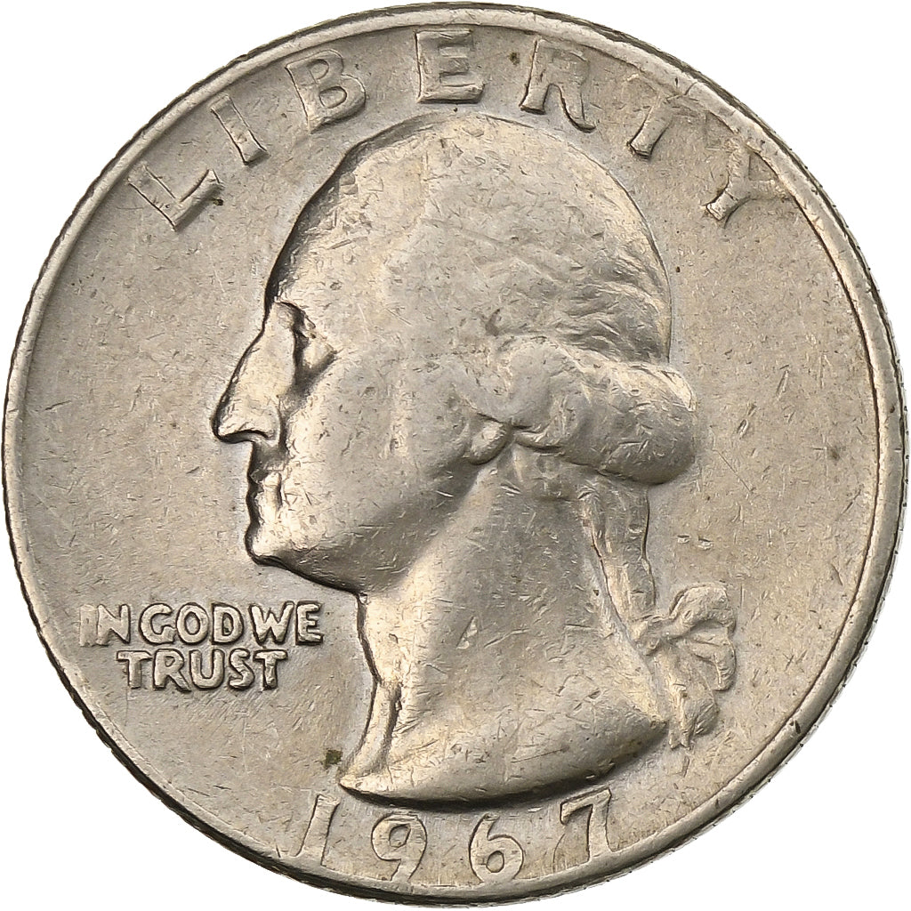 Vereinigte Staaten, Quarter, Washington, 1967, U.S. Mint, Copper-Nickel Clad