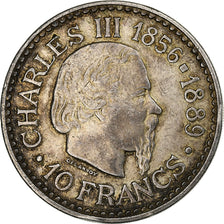 Monaco, Rainier III, 10 Francs, 1966, Paris, Silver, AU(50-53), Gadoury:MC155