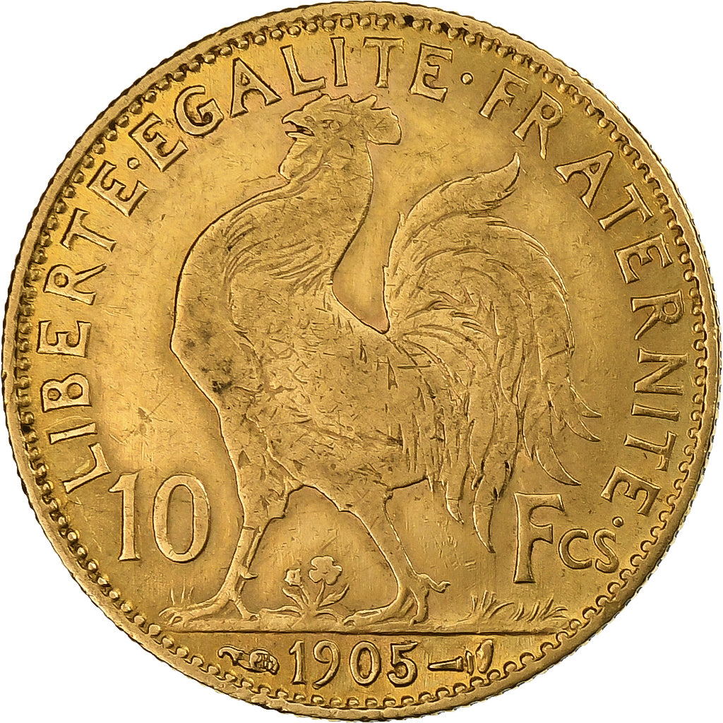 Francia, 10 Francs, Marianne, 1905, Paris, Oro, MBC, Gadoury:1017, KM:846