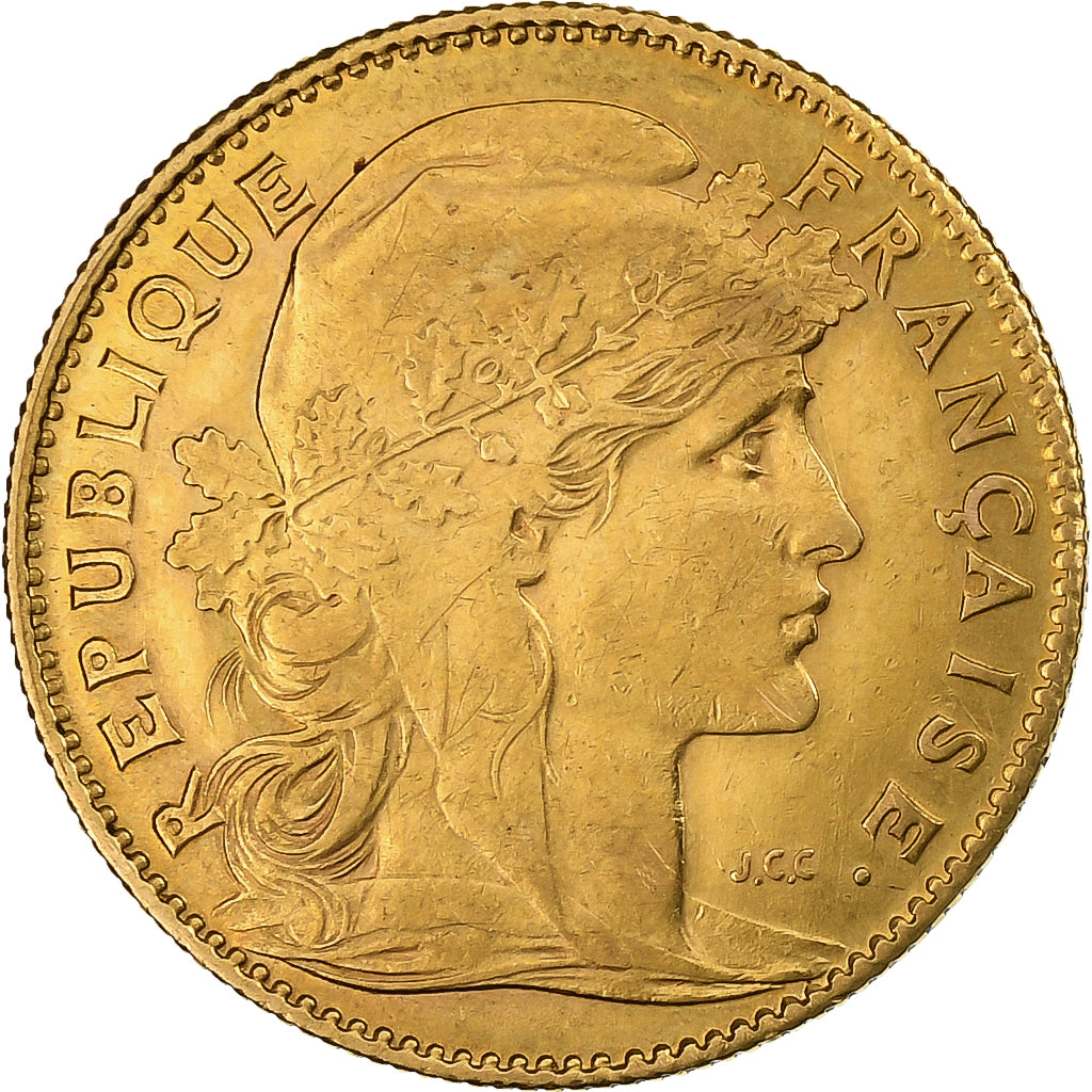Francia, 10 Francs, Marianne, 1911, Paris, Oro, MBC, Gadoury:1017, KM:846