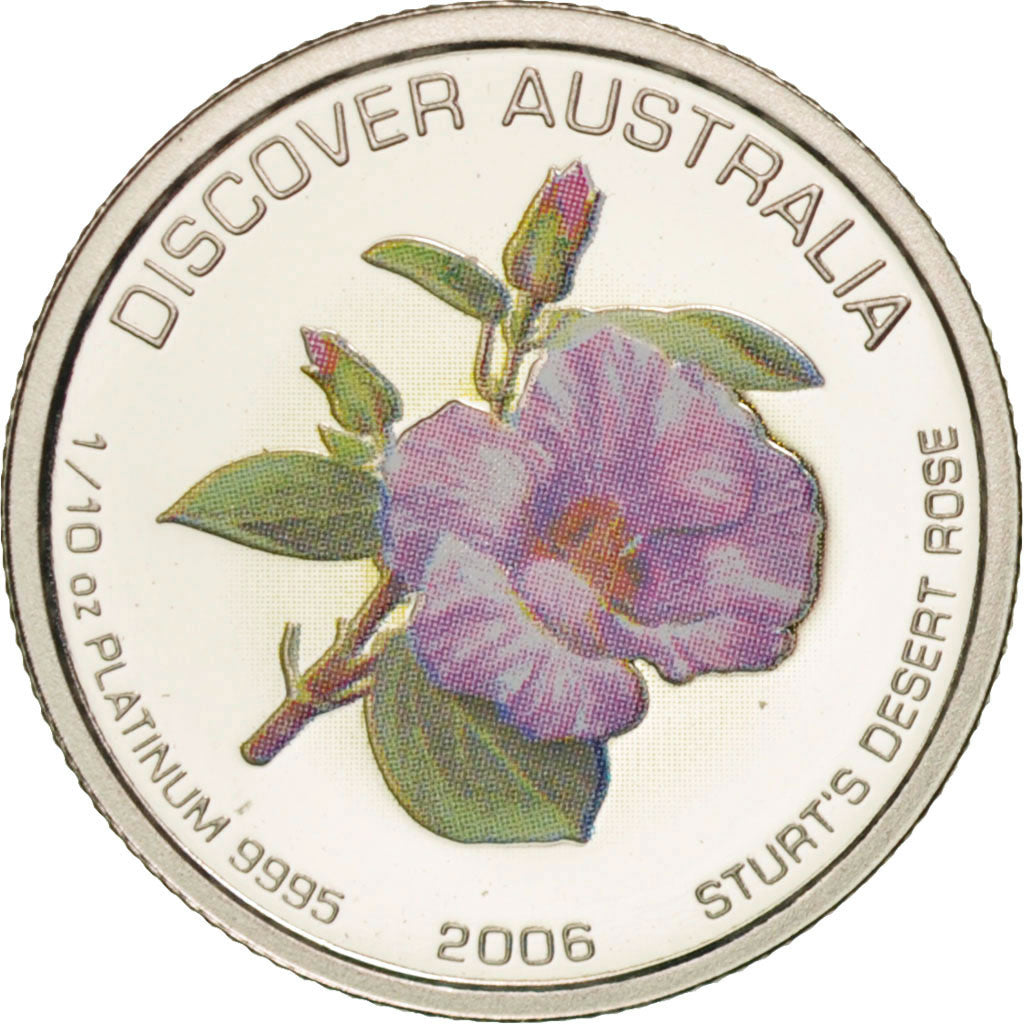 Australia, Elizabeth II, 15 Dollars, 1/10 Oz, Sturt's Desert Rose, 2006, Perth