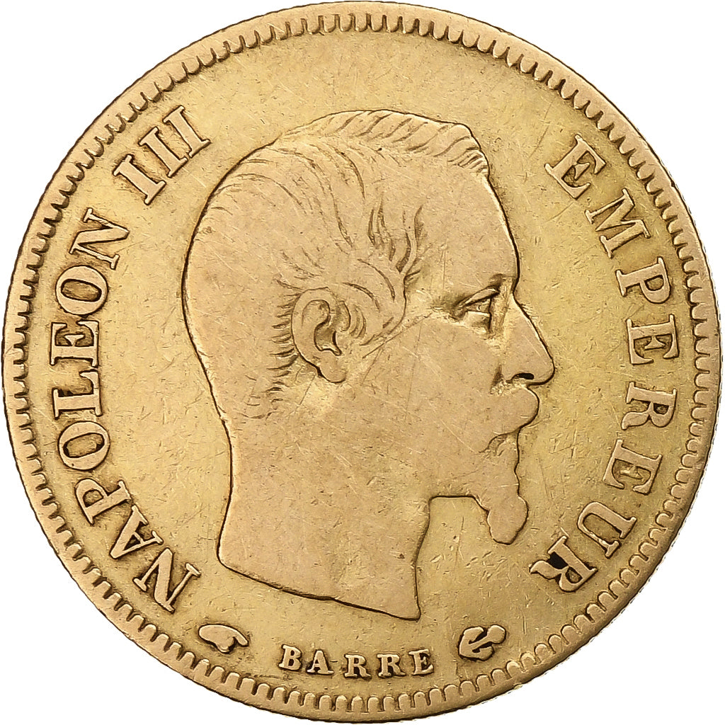 France, Napoléon III, 10 Francs, 1856, Paris, Or, TB+, Gadoury:1014, KM:784.3