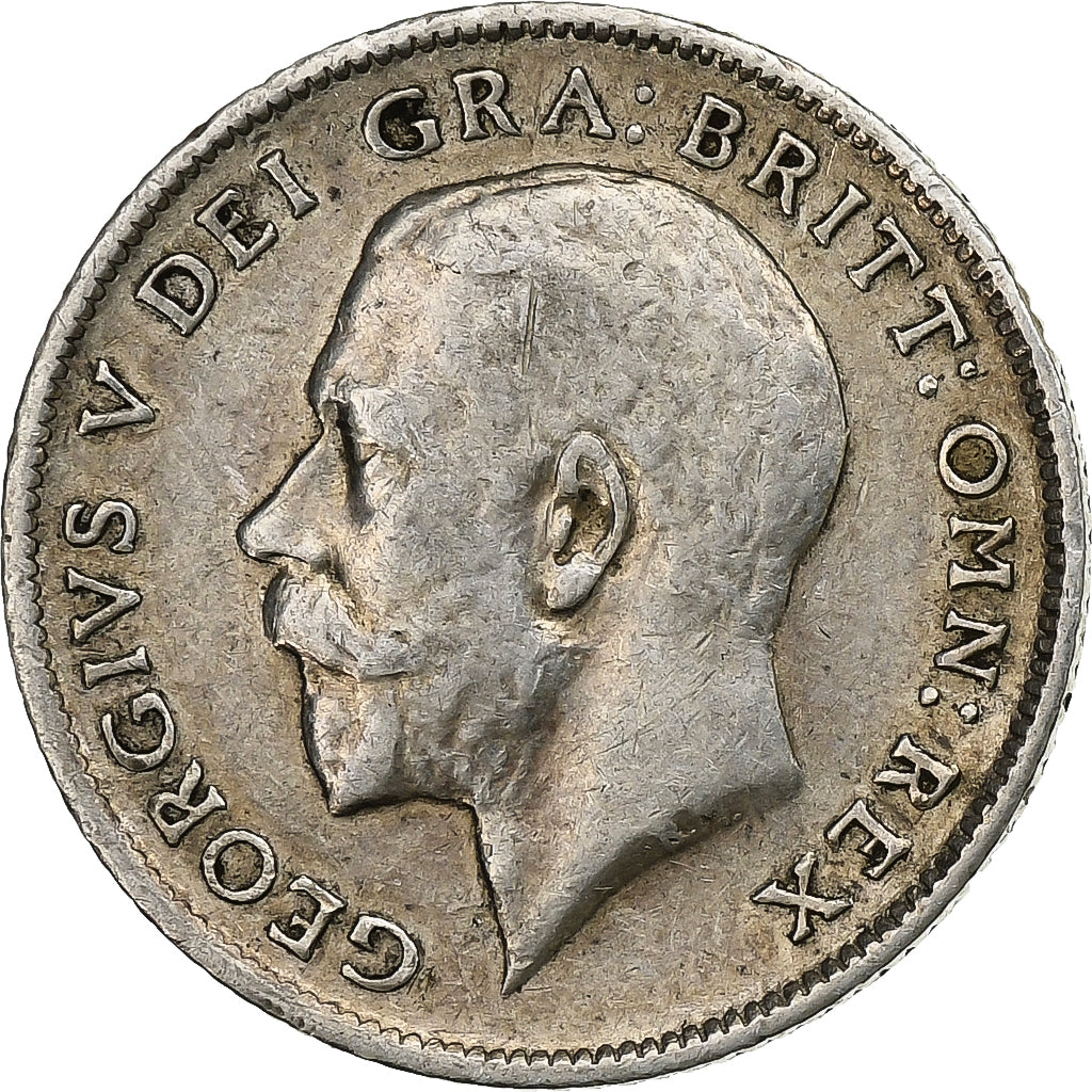 Great Britain, George V, 6 Pence, 1916, Silver, EF(40-45), KM:815