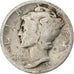 Estados Unidos, Dime, Mercury, 1925, U.S. Mint, Plata, BC+, KM:140