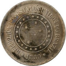 Brésil, 100 Reis, 1889, Cupro-nickel, TTB, KM:492
