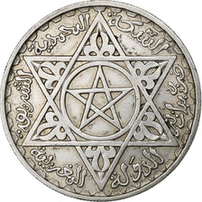 Morocco, Mohammed V, 200 Francs, AH 1372/1953, Paris, Silver, AU(50-53)