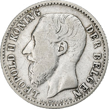 Belgium, Leopold II, Franc, 1887, Silver, VF(30-35), KM:29.1