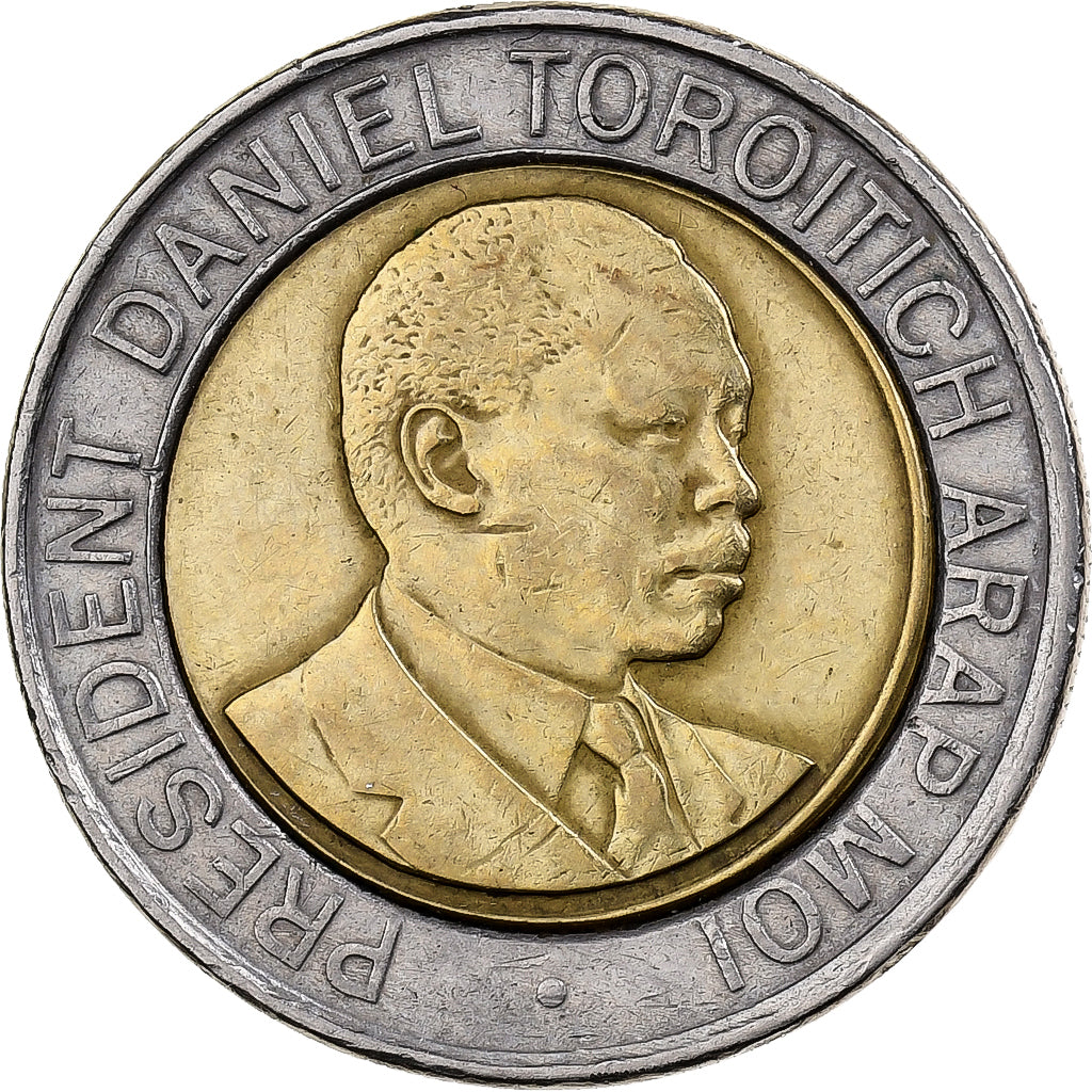 Kenia, 20 Shillings, 1998, British Royal Mint, Bi-Metallic, ZF, KM:32