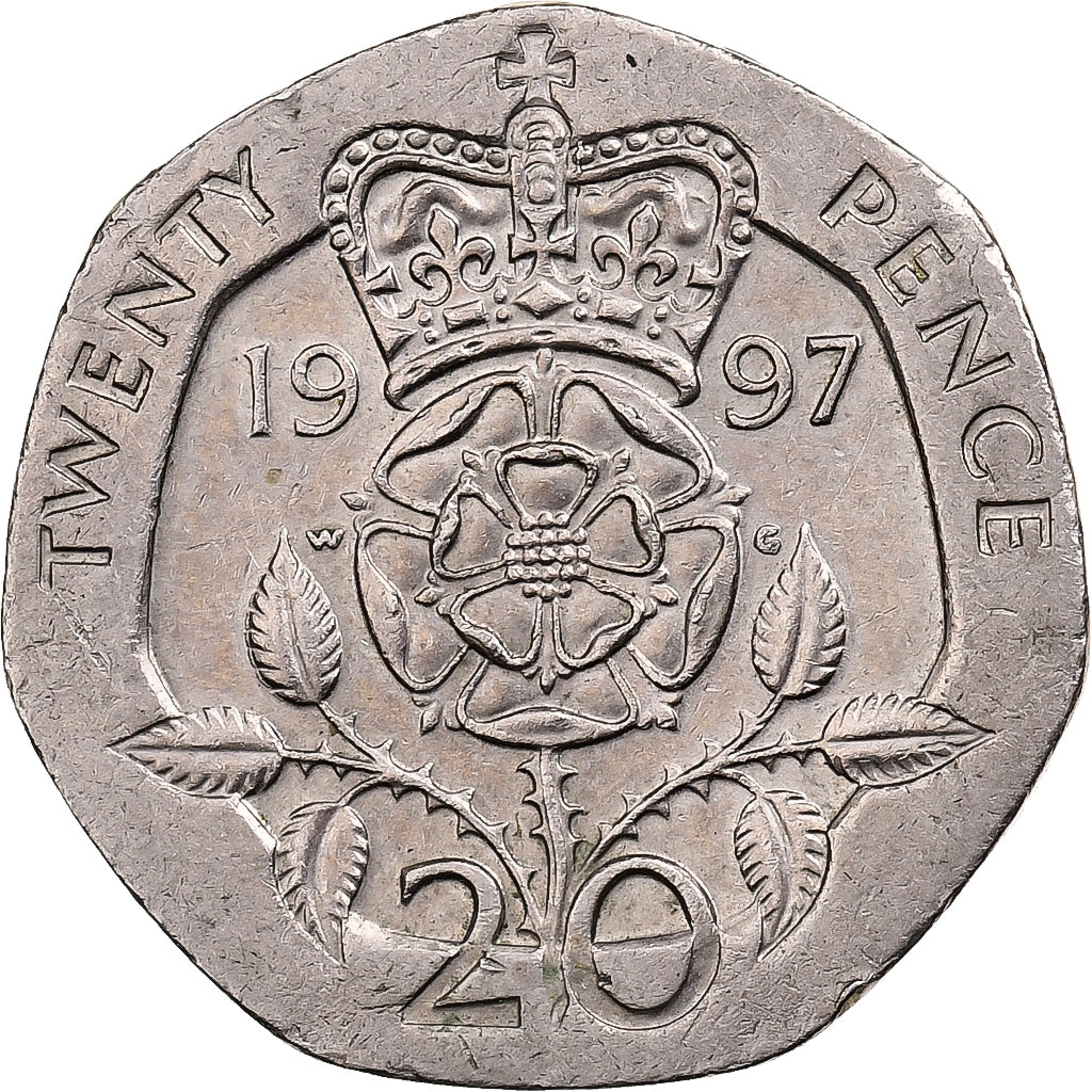 Wielka Brytania, Elizabeth II, 20 Pence, 1997, Miedź-Nikiel, EF(40-45), KM:939
