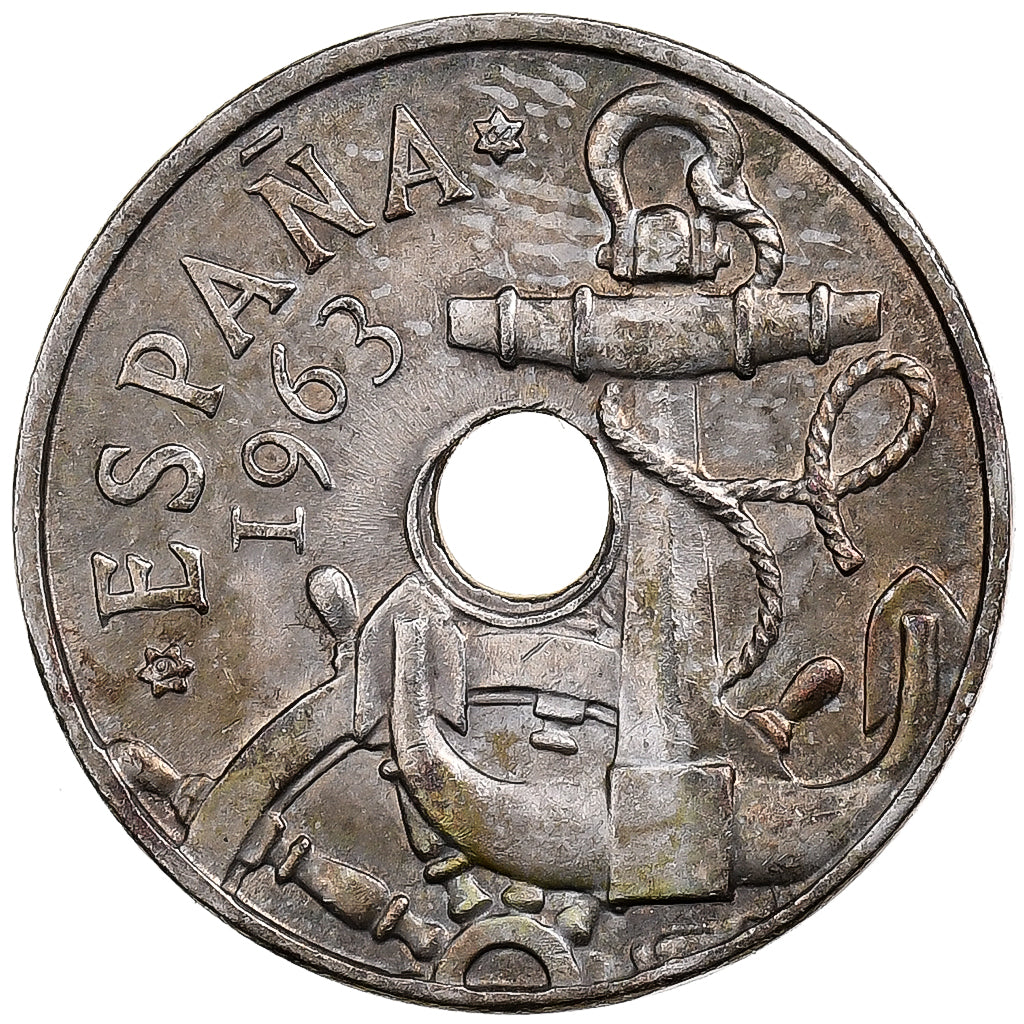 Spain, Francisco Franco, caudillo, 50 Centimos, 1964, Madrid, Copper-nickel
