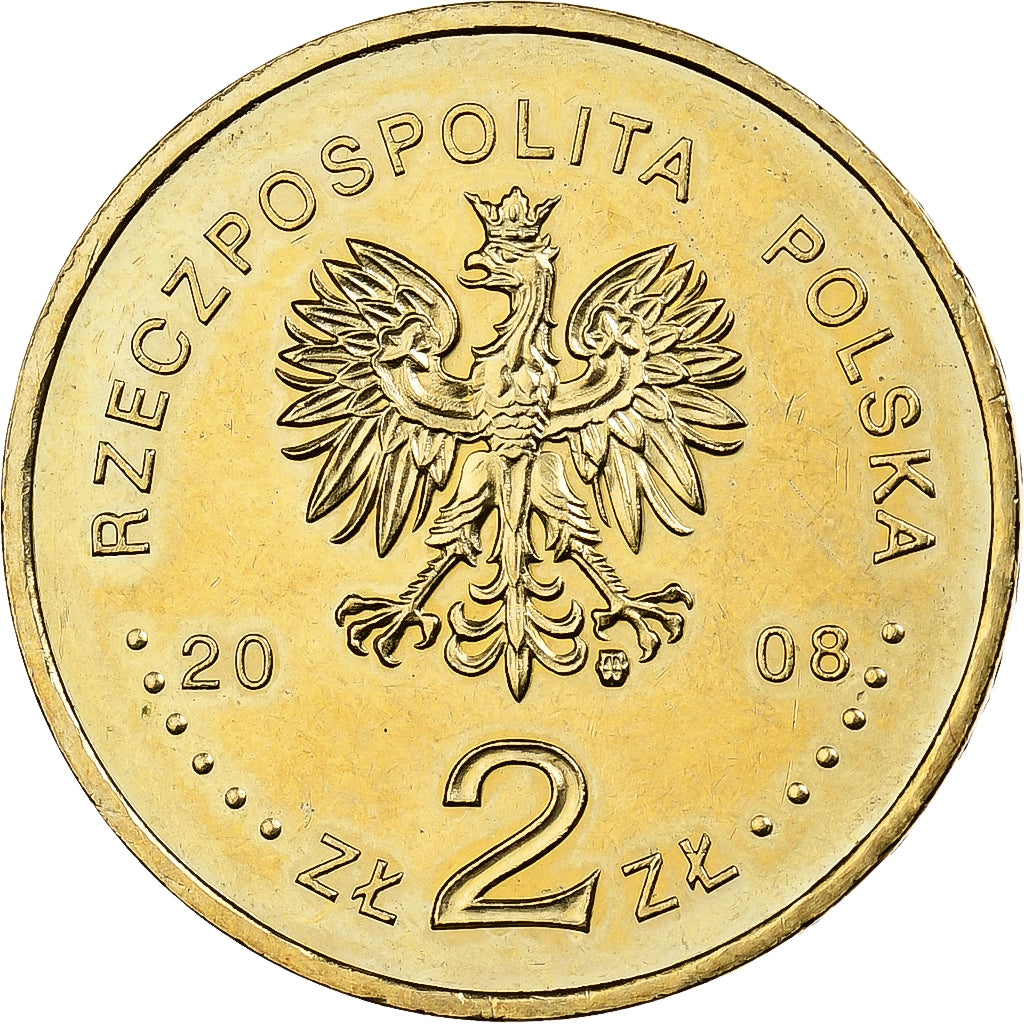 Polen, 2 Zlote, 2008, Warsaw, Tin, PR, KM:641