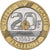 Francia, 20 Francs, Mont Saint Michel, 1992, Tri-metallico, SPL-, Gadoury:871