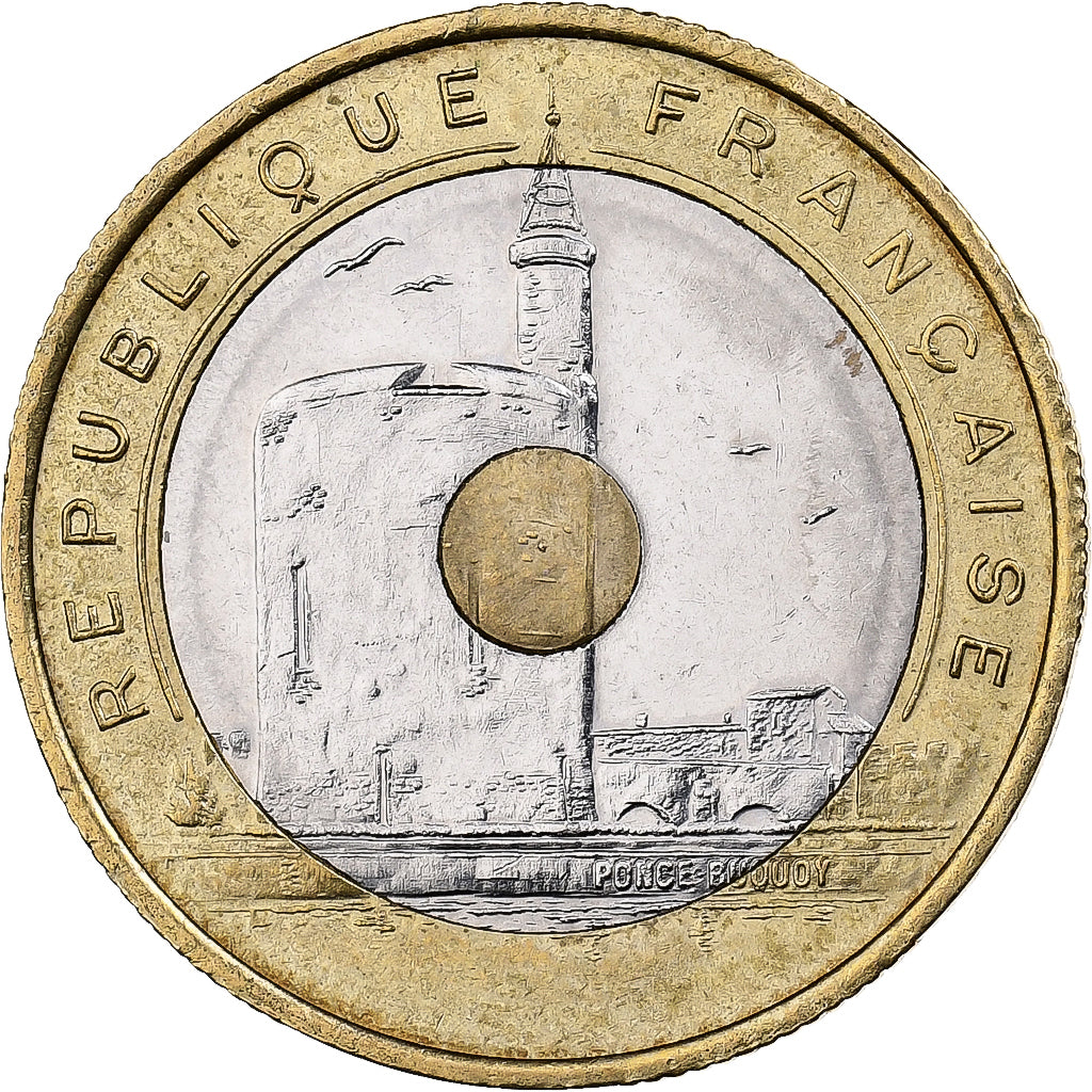 France, 20 Francs, Jeux Méditerranéens, 1993, Tri-Metallic, AU(55-58)