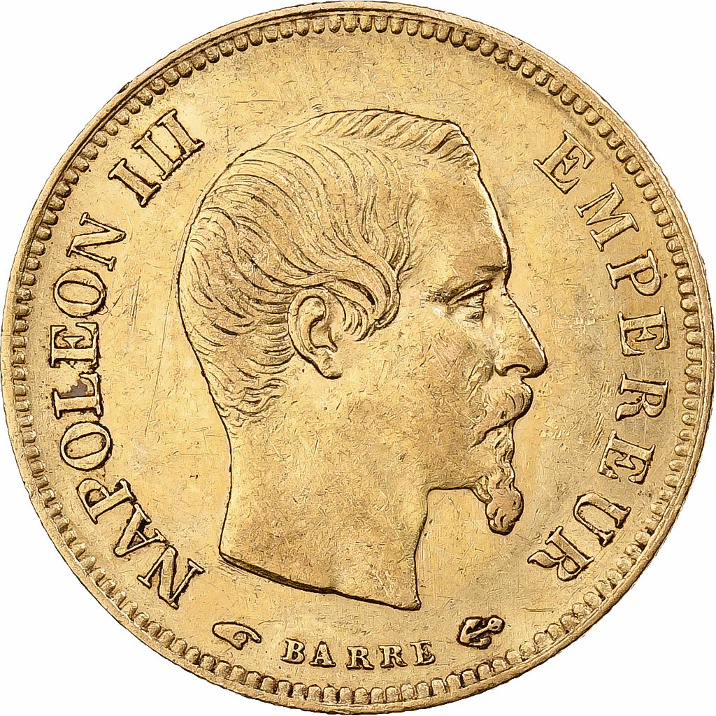 Frankreich, Napoleon III, 10 Francs, 1858, Paris, Gold, SS, Gadoury:1014