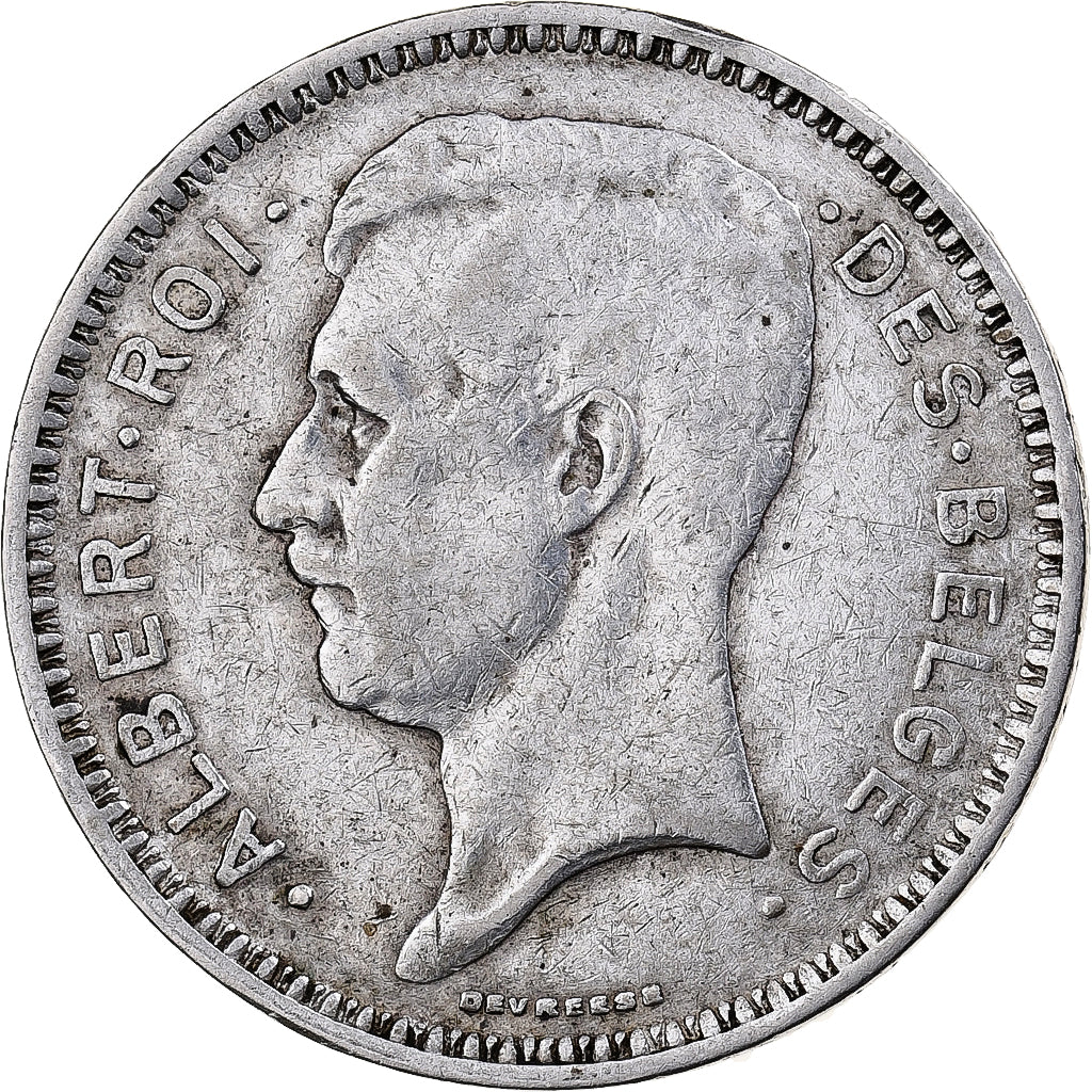 Belgium, Albert I, 20 Francs, 20 Frank, 1934, Silver, EF(40-45), KM:103.1