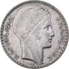 Francja, 20 Francs, Turin, 1929, Paris, Srebro, AU(50-53), Gadoury:852, KM:879