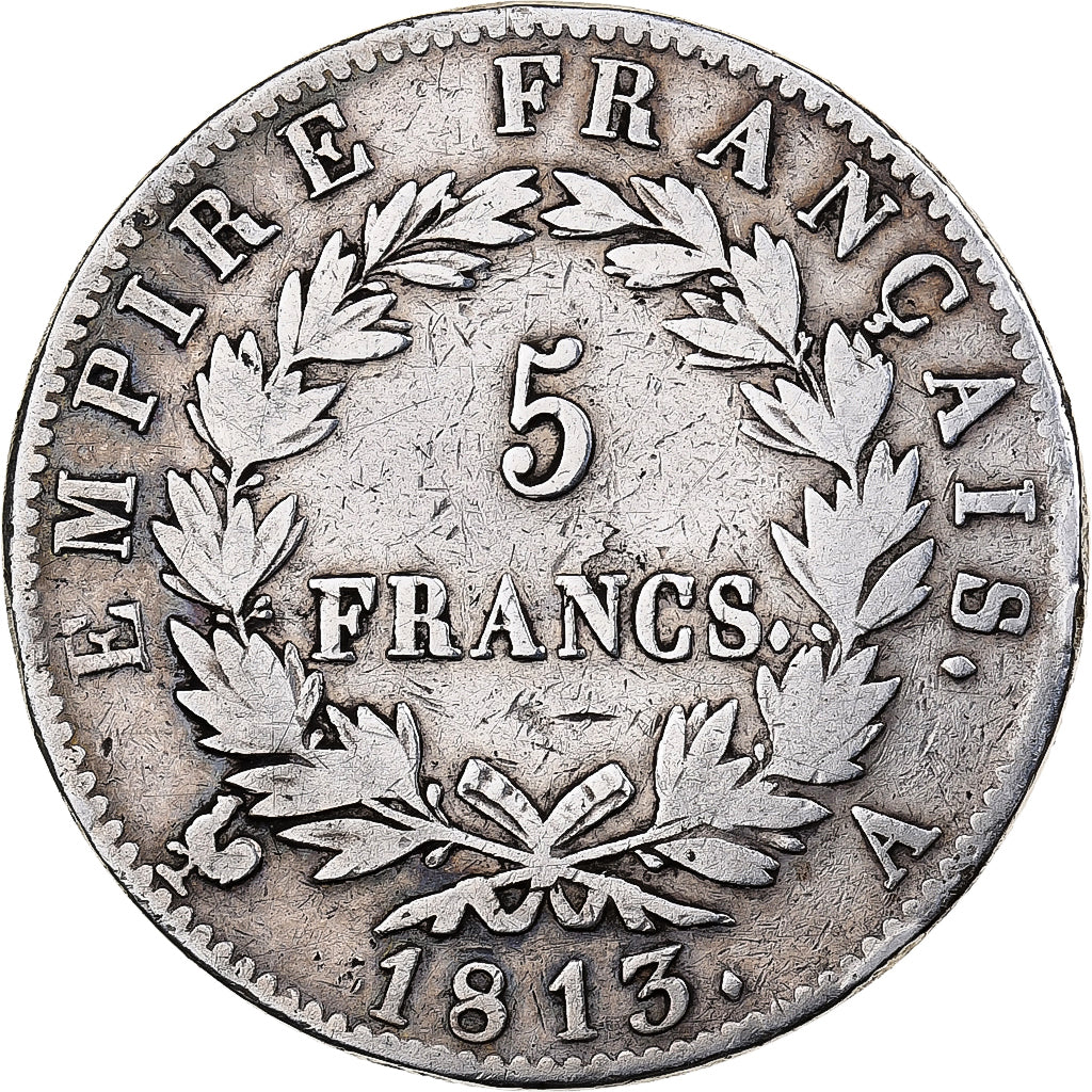 France, Napoleon I, 5 Francs, 1813, Paris, Silver, VF(30-35), Gadoury:584