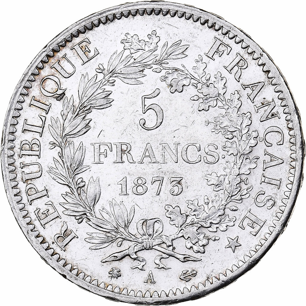 France, 5 Francs, Hercule, 1873, Paris, Silver, AU(55-58), Gadoury:745a