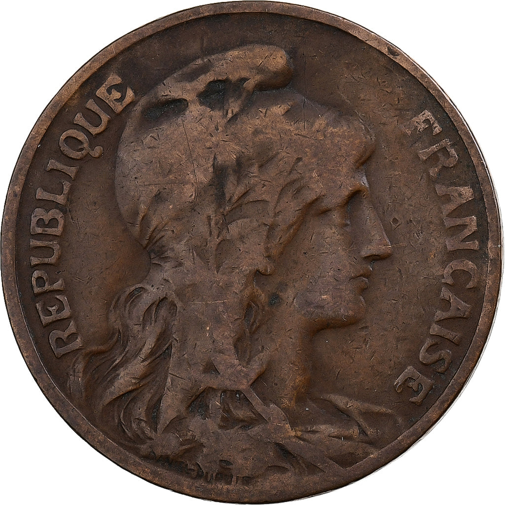 França, 10 Centimes, Dupuis, 1903, Paris, Bronze, VF(20-25), Gadoury:277