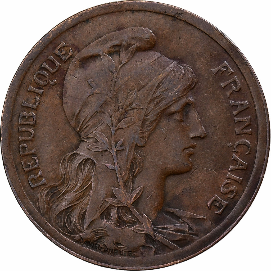 França, 10 Centimes, Dupuis, 1916 ★, Paris, Bronze, EF(40-45), Gadoury:277