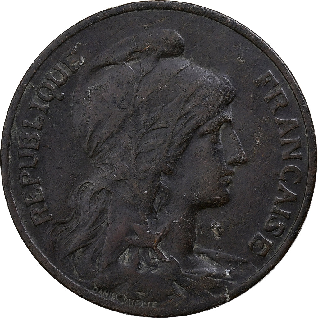France, 10 Centimes, Dupuis, 1909, Paris, Bronze, EF(40-45), Gadoury:277, KM:843