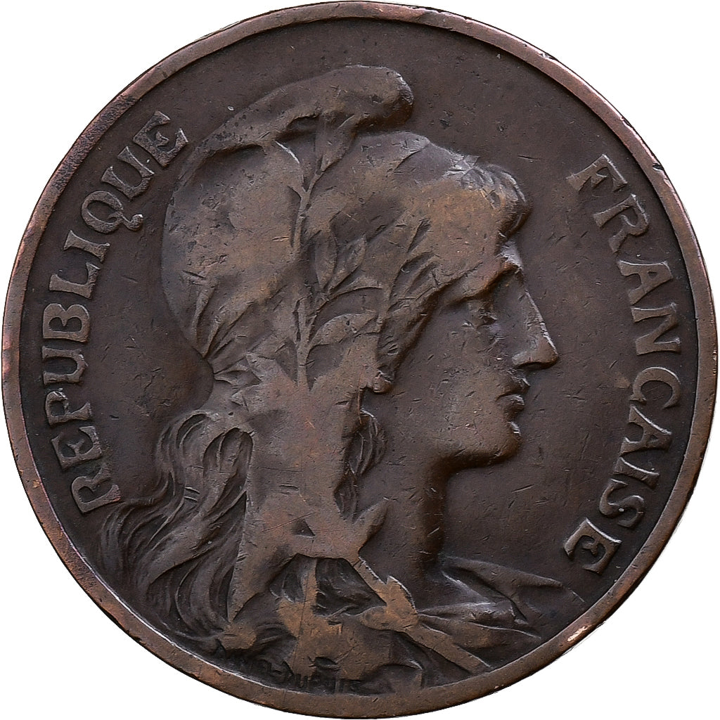 Francja, 10 Centimes, Dupuis, 1900, Paris, Brązowy, VF(30-35), Gadoury:277